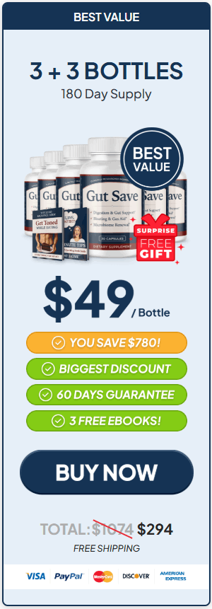 Buy GutSave 6 Bottle